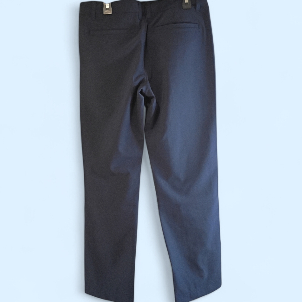 NWT Cat & Jack Boys 12 Husky Navy School Uniform Dress Pants Button Solid - Picture 2 of 3